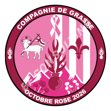 Ecusson Octobre Rose 2026 - Gendarmerie Grasse